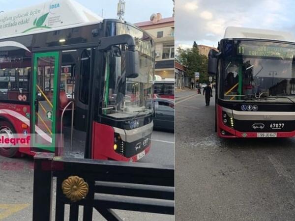 Sərxoş sərnişin avtobusun şüşəsini qırdı - <span class="color_red">FOTO</span>