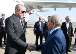 Ərdoğan Azərbaycana səfərə gəlib - FOTO