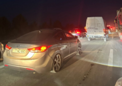 Bakı-Qazax yolu iflic vəziyyətdə - <span class="color_red">FOTO</span>