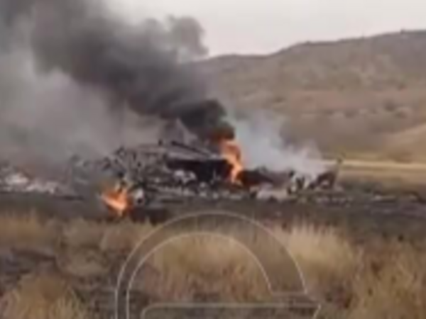 Təyyarənin qəzaya düşdüyü yerdən görüntülər - <span class="color_red">VİDEO</span>