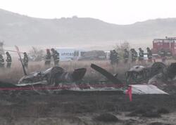 Təyyarənin qəzaya uğradığı yerdən yeni görüntülər - VİDEO