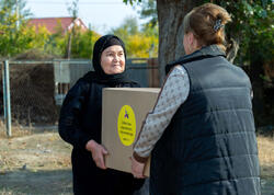 Yelo Bank Xocavənddə yaşayan şəhid ailələrinə Zəfər sovqatı təqdim edib - FOTO