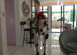 Çindən gələn robot gözəllik salonunda işə başladı - VİDEO