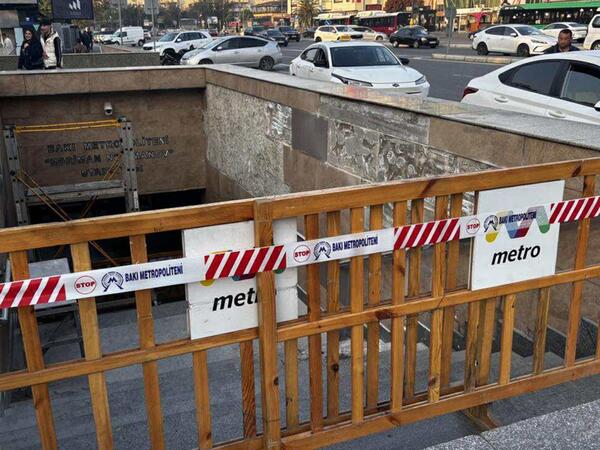 Bu stansiyanın çıxışlarından biri bağlandı - <span class="color_red">FOTOlar</span>