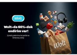 Wolt-dan 60%-dək Endirimlə Black Friday-də Daha Sərfəli və Sürətli alış-veriş edin - Sizin üçün Hər Şey Wolt-da!