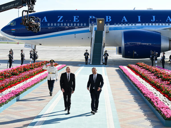 İlham Əliyev Özbəkistana səfərə gedib - FOTO