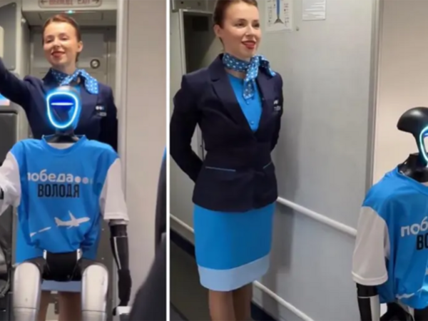 Dünyada ilk robot stüardessa sınaqdan keçirildi
