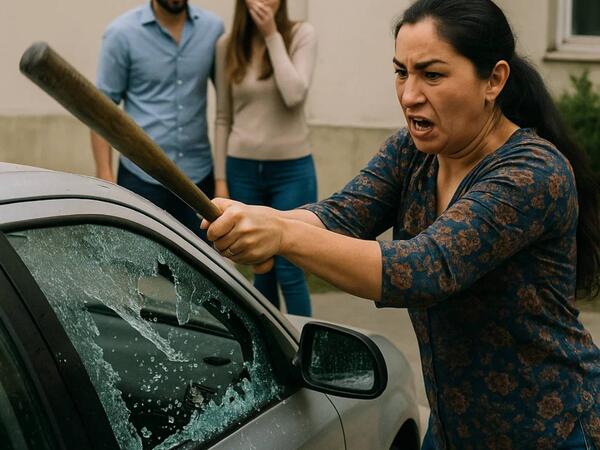 Azərbaycanda ərini sevgilisi ilə bir yerdə tutan qadın görün nə etdi