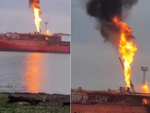 Türk gəmisi dronla vuruldu - 16 nəfər təxliyə edildi