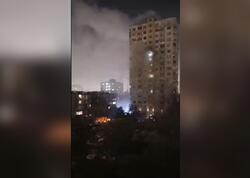 Yasamalda binada güclü yanğın - <span class="color_red">insanlar təxliyə edilir - VİDEO</span>