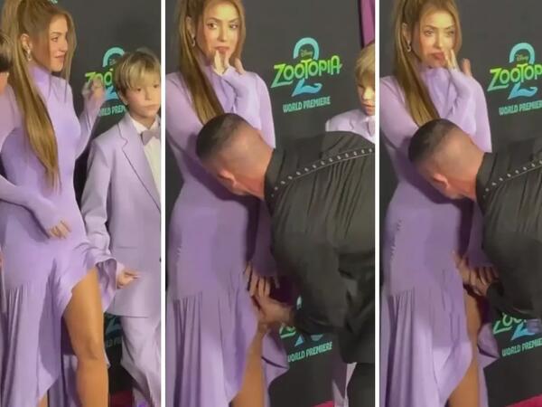 Şakira qırmızı xalçada özünü itirdi: Qəfil gəlib ətəyindən yapışdı - <span class="color_red">FOTO</span>