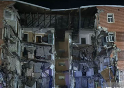 Azərbaycanda yaşayış binası çökdü - <span class="color_red">FOTO</span>