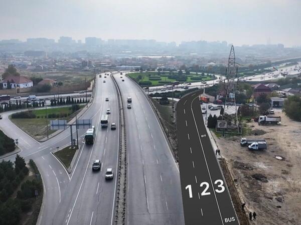 Zabrat yoluna da avtobus zolağı çəkildi