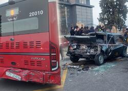 Gəncədə avtobus qəzası - Ölən və yaralanan var - FOTO