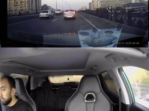 Bakıda Çin maşınının təhlükəsizlik funksiyası qəzaya səbəb oldu - VİDEO