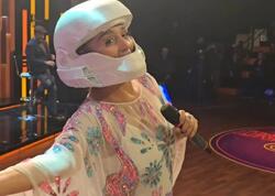 Əməkdar artist efirə kaska ilə çıxdı - <span class="color_red">FOTO</span>