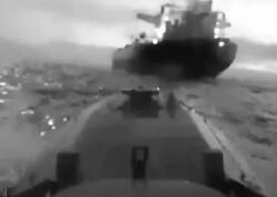 Qara dənizdə gəminin vurulma anı - <span class="color_red">VİDEO</span>