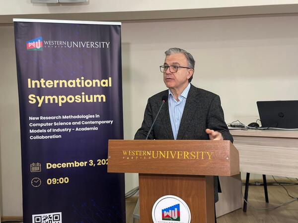 Qərbi Kaspi Universitetində Beynəlxalq Simpozium keçirilib - FOTO