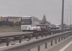 Magistralda “protiv” gedən sürücü həbs edildi - VİDEO