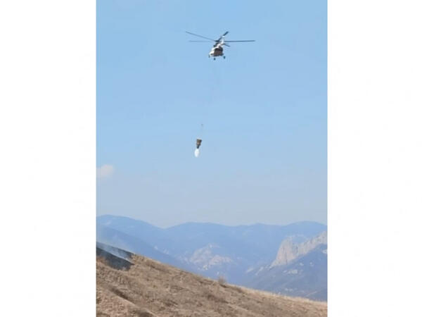 Kəlbəcər və Laçına helikopterlər cəlb olundu - Yanğın davam edir - VİDEO