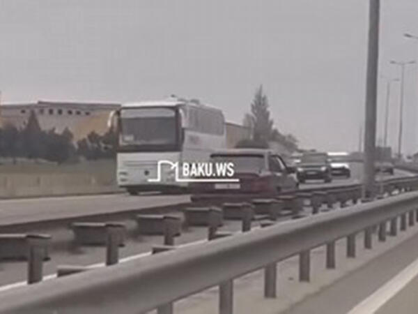 Magistralda “protiv” gedən sürücü həbs edildi - VİDEO