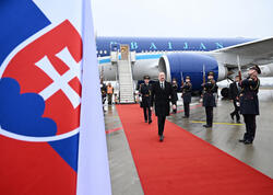 Prezident İlham Əliyev Slovakiyaya rəsmi səfərə gedib - FOTO