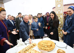Leyla Əliyeva Türkmənistan milli mətbəxinə həsr olunan sərgidə iştirak edib - <span class="color_red">FOTO</span>