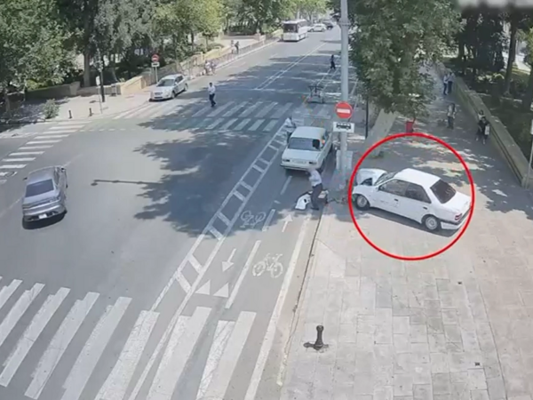 Bakıda piyadalar ölümdən son anda xilas oldular - ANBAAN VİDEO