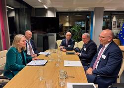 Elçin Əmirbəyov Brüsseldə Aİ-Ermənistan arasında sənədlə bağlı Azərbaycanın narahatlığını çatdırıb - FOTO