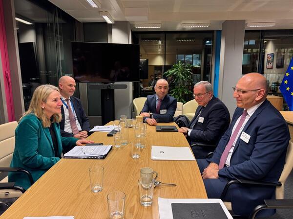 Elçin Əmirbəyov Brüsseldə Aİ-Ermənistan arasında sənədlə bağlı Azərbaycanın narahatlığını çatdırıb - FOTO