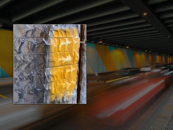 20 yanvardakı tunel əslində rəngli imiş -  Vətəndaş şampunla yudu əsl rəngi üzə çıxdı - <span class="color_red">VİDEO</span>