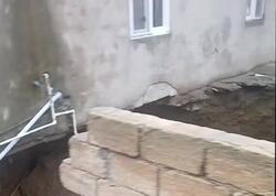 Biləcəridə evin altından &quot;yer qaçdı&quot; - VİDEO