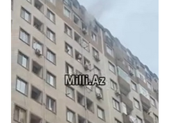 Xırdalanda "Kristal Abşeron"nun binasında yanğın - <span class="color_red">VİDEO</span>