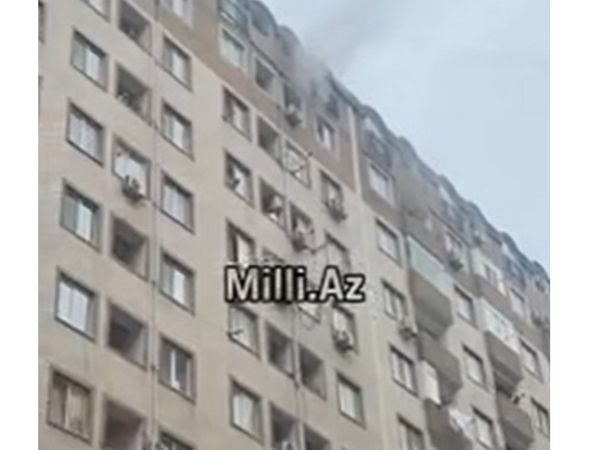 Xırdalanda "Kristal Abşeron"nun binasında yanğın - <span class="color_red">VİDEO</span>