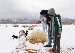 Ərəbistan səhrasında 30 il sonra ilk dəfə - <span class="color_red">VİDEO</span>