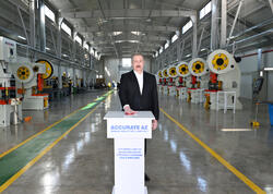 Prezident Xocalının Ballıca kəndində ofis mebelləri və mebel aksesuarlarının istehsalı müəssisəsinin açılışında iştirak edib