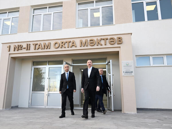 Prezident Kərkicahanda 1 nömrəli tam orta məktəbin açılışında iştirak edib