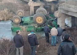 Körpü uçdu, kanala düşən kombayn sürücüsü öldü - <span class="color_red">FOTO</span>