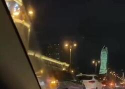 Heydər Əliyev prospektində zəncirvari qəza oldu - VİDEO