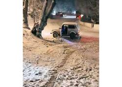 Göygölə güclü qar yağıb - FOTO