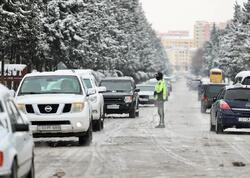 Qara görə maşınlar yolda qaldı - <span class="color_red">FOTO</span>