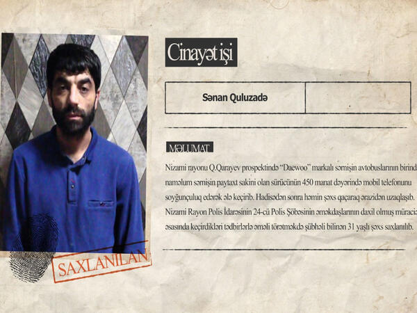 Avtobus sürücüsünün telefonunu ələ keçirən şəxs saxlanıldı - <span class="color_red">VİDEO</span>