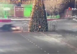 Drift edib "Yeni il ağacı"nı vurdu - <span class="color_red">VİDEO</span>