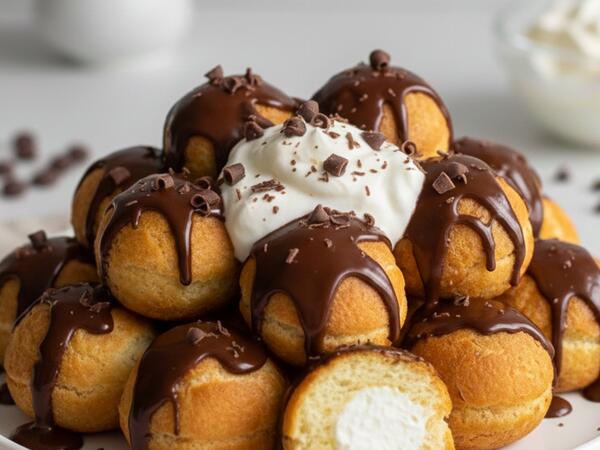 3 inqredientli yalançı profiterol