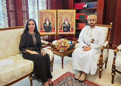 Leyla Əliyeva Maskatda Oman Sultanlığının Vəliəhdi Sayyid Theyazin bin Haitham Al Saidlə görüşüb - FOTO