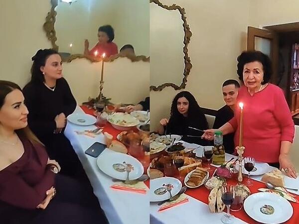 76 yaşlı Əməkdar artist övladları, nəvə və nəticələri ilə