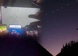 Lənkəran səmasında görülən işıqlar görün nə imiş - VİDEO