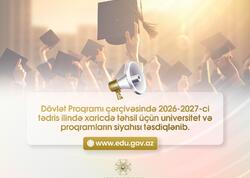 Dövlət Proqramının əhatə etdiyi universitet və proqramların siyahısı təsdiqlənib