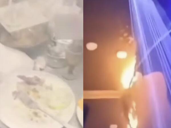 Toy zamanı daha bir şadlıq sarayında yanğın oldu - <span class="color_red">VİDEO</span>