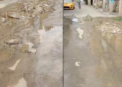 Bakının mərkəzində su borusu partladı - Ərazilər su altında qaldı